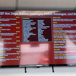 Hot dog sign board
