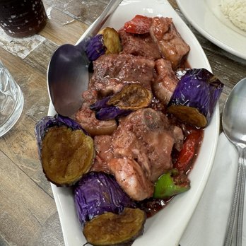 Asian One Best Grocery - Binagoongong pork belly with shrimp paste and eggplant. - Filipino Near Me - Ronkonkoma, New York Asian One Best Grocery - Binagoongong pork belly with shrimp paste and eggplant. - Filipino Near Me - Ronkonkoma, New York