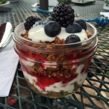 The Root Cafe - Parfait made with yogurt, granola, strawberry jam, and honey - Cafes Near Me - Little Rock, Arkansas The Root Cafe - Parfait made with yogurt, granola, strawberry jam, and honey - Cafes Near Me - Little Rock, Arkansas