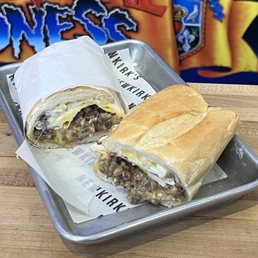 Horse on the Roof: steak, egg, cheese. $17.