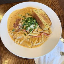The Edge - Cajun chicken pasta . The food tasted fresh, the cream sauce was amazing. The chicken and sausage was cooked to perfection.