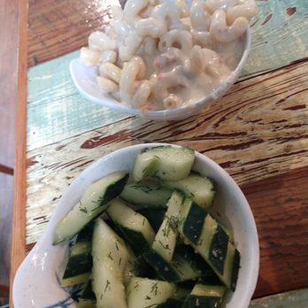 Bleu House - Cucumber salad with mac & cheese - Sandwiches Near Me - Norcross, Georgia