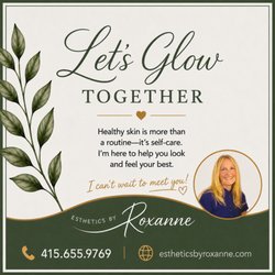 Roxanne Chesnutt, your 32 year skincare veteran. Real clients. Real results. 415.655.9769 across the street from Old Town!