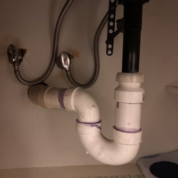 R U Home Inspections - This P Trap is glued together. The p trap should be removable in order to be easily removed and cleaned. - Home Inspectors Near Me R U Home Inspections - This P Trap is glued together. The p trap should be removable in order to be easily removed and cleaned. - Home Inspectors Near Me