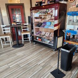 East Pecan Cigars - Great shop. Outdoor patio, Television, BYOB, and comfortable chairs.