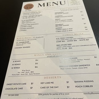 Loyd Have Mercy - Menu - Seafood Near Me - Titusville, Florida
