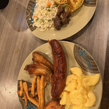 Happy Buffet - two plates of food on a table - Buffets Near Me - Riverside, California Happy Buffet - two plates of food on a table - Buffets Near Me - Riverside, California