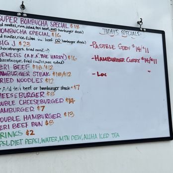 Bombuchaz Lunchwagon - Menu. Thursday September 3, 2026 - Street Vendors Near Me - Aiea, Hawaii Bombuchaz Lunchwagon - Menu. Thursday September 3, 2026 - Street Vendors Near Me - Aiea, Hawaii