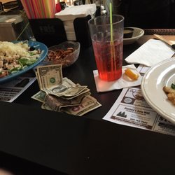 Cafe Roma - My aunt got a grilled chicken salad, they're amazing!you can also get it fried. I got a burger and fries with a shriley temple