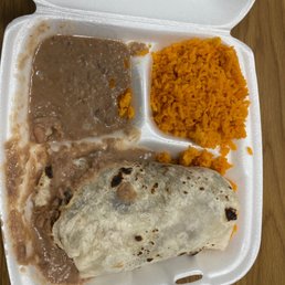 Carnitas Burrito dinner
