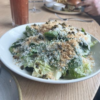 Percy - PERCY CAESAR baby gems, fried capers, focaccia bread crumbs, miso dressing, parmesan - Desserts Near Me - Boise, Idaho