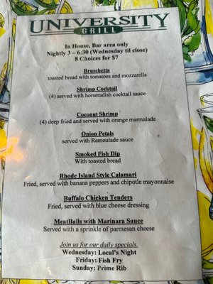Menu photo 6 University Grill Fort Myers, FL