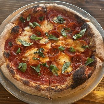 Woodhaus - My pizza I asked him to spread the sauce out a little bit more and they were happy to accommodate anything I wanted! - Pizza Near Me - Yucaipa, California Woodhaus - My pizza I asked him to spread the sauce out a little bit more and they were happy to accommodate anything I wanted! - Pizza Near Me - Yucaipa, California