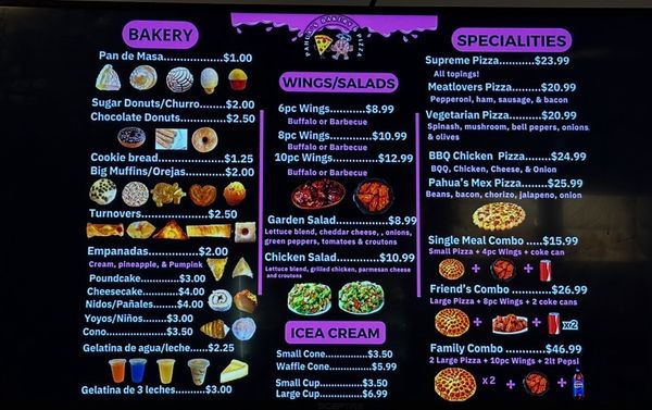 Menu photo 3 Pahua's Bakery & Pizza Valley Center, CA