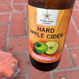 a bottle of hard apple cid