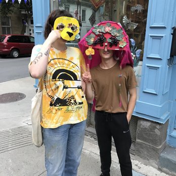 Le MIlieu - two people with masks on their heads - Cafes Near Me - Montreal, Quebec Le MIlieu - two people with masks on their heads - Cafes Near Me - Montreal, Quebec