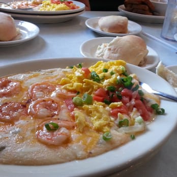 Elmo's Diner - Shrimp and grits breakfast. It was superb! - Diners Near Me - Durham, North Carolina Elmo's Diner - Shrimp and grits breakfast. It was superb! - Diners Near Me - Durham, North Carolina