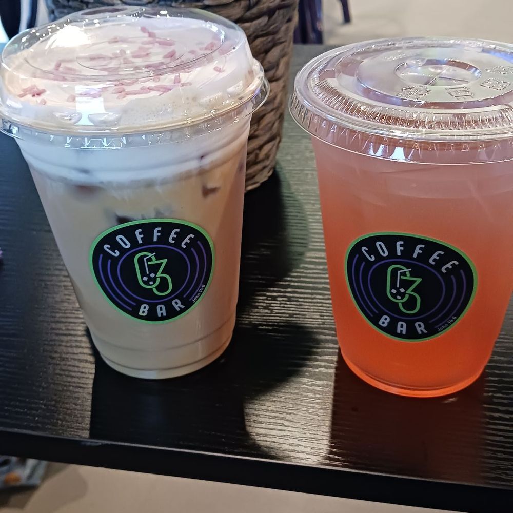 C3 Coffee Bar - Driving me Coconuts latte and Cosmos Sparkling Lemonade - Coffee & Tea Near Me - Skokie, Illinois