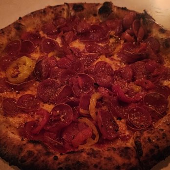 Wooden City - Pepperoni pizza with honey - Tapas/Small Plates Near Me - Birmingham, Alabama Wooden City - Pepperoni pizza with honey - Tapas/Small Plates Near Me - Birmingham, Alabama