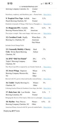 Menu photo 4 Vortex Bottle Shop Harrisburg, NC