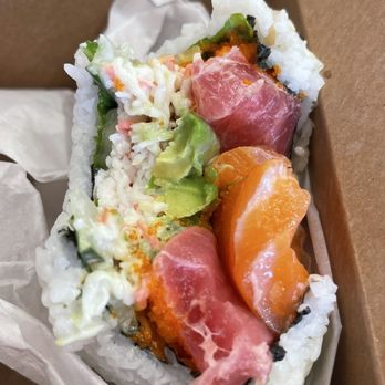 Pocket Sushi - Custom pocket with salmon and tuna. - Sushi Bars Near Me - Pleasanton, California Pocket Sushi - Custom pocket with salmon and tuna. - Sushi Bars Near Me - Pleasanton, California