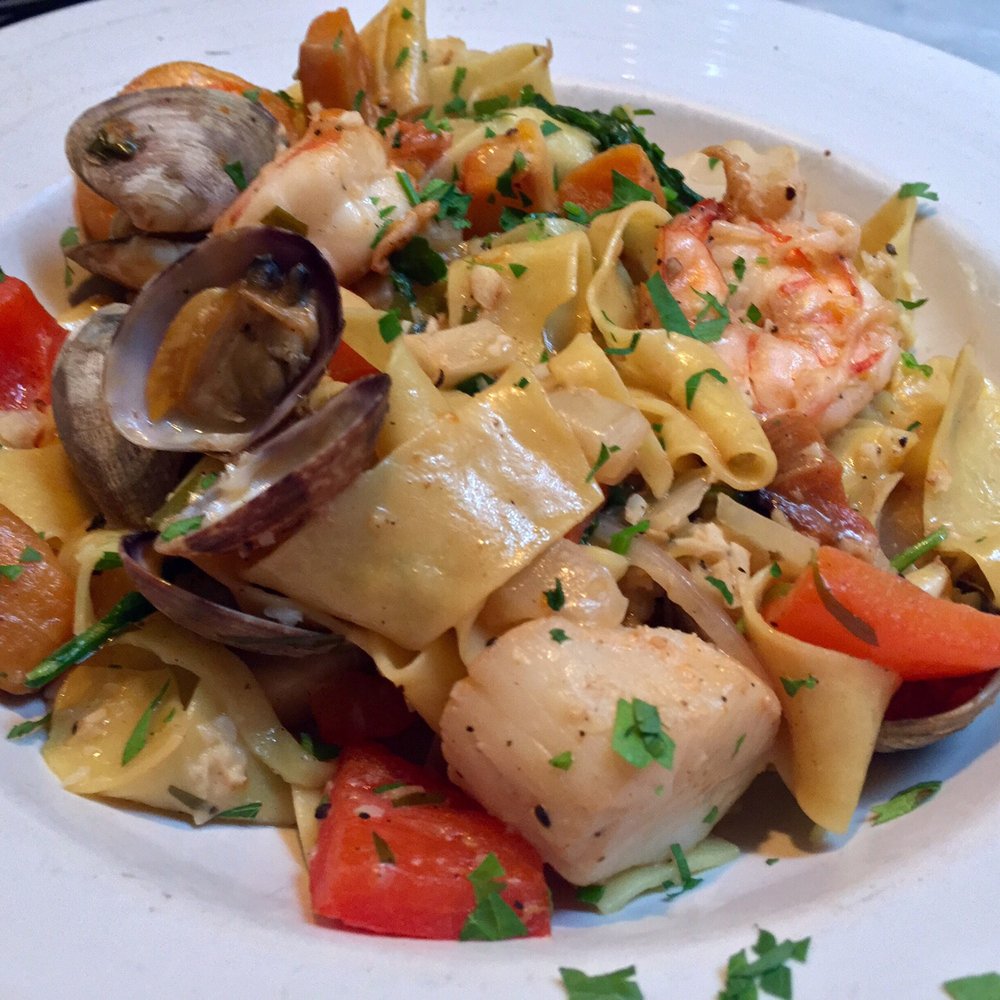 Mizuna - Seafood Pappardelle Pasta - Mizuna Restaurant - New American Near Me - Spokane, Washington Mizuna - Seafood Pappardelle Pasta - Mizuna Restaurant - New American Near Me - Spokane, Washington