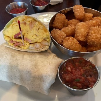 Let’s Yolk About It - Breakfast burrito and tator tots - Breakfast & Brunch Near Me - Long Beach, California Let’s Yolk About It - Breakfast burrito and tator tots - Breakfast & Brunch Near Me - Long Beach, California