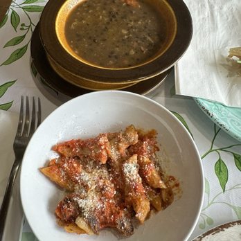Tuscany at Your Table - Lentil shrimp soup, feta eggplant pasta - Delis Near Me - Atlanta, Georgia Tuscany at Your Table - Lentil shrimp soup, feta eggplant pasta - Delis Near Me - Atlanta, Georgia