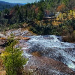 Toxaway Falls - As viewed from the bridge. How lucky are those homeowners on the distant mountain facing the falls?!