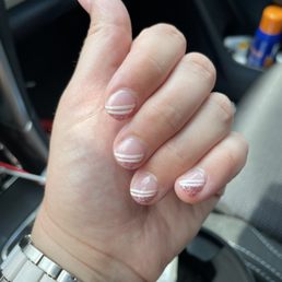 Nails by Annie. She did a great job adapting the design I had in mind for my shorter nails. Nails by Annie. She did a great job adapting the design I had in mind for my shorter nails.