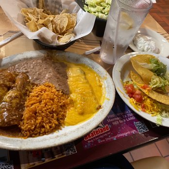 Mariachi's - a plate of mexican food on a table - Tex-Mex Near Me - Sherman, Texas