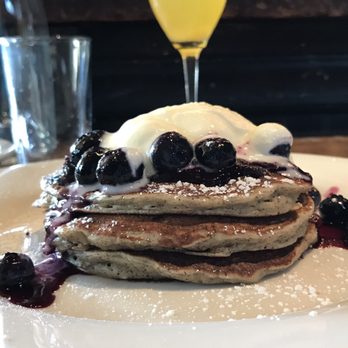 Gjelina - Lemon buckwheat ricotta pancakes with Crete fraiche - New American Near Me - Venice, California