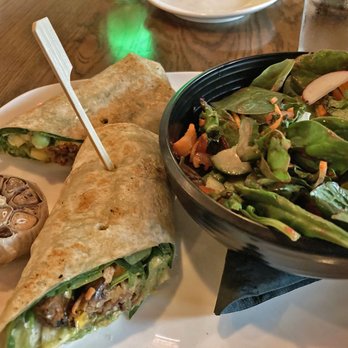 Storm Crow Manor - Vegan Wrap with House Salad - really good! - Bars Near Me - Toronto, Ontario