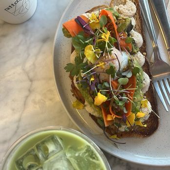 Attalus Coffee - Iced Matcha Latte & Avo Smash with Sous Vide Egg - Breakfast & Brunch Near Me - Vacaville, California Attalus Coffee - Iced Matcha Latte & Avo Smash with Sous Vide Egg - Breakfast & Brunch Near Me - Vacaville, California