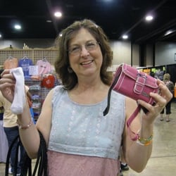 Teaching Etc - Mary Lou, store owner, at a scrapbooking convention. Teaching Etc also has a great scrapbooking supplies collection!