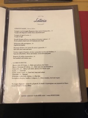 Menu photo 3 Latteria Trastevere Rome, RM Menu photo 3 Latteria Trastevere Rome, RM