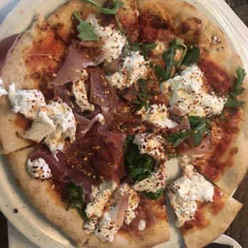 Prego Restaurant - san daniele pizza (i added crushed red pepper). - Italian Near Me - Tustin, California