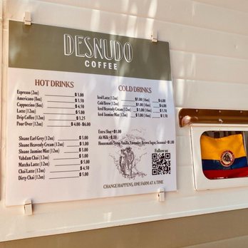 Desnudo Coffee - Menu - Coffee Roasteries Near Me - Austin, Texas