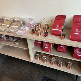 Qisa Coffee - Display of sweets - Coffee & Tea Near Me - Sacramento, California Qisa Coffee - Display of sweets - Coffee & Tea Near Me - Sacramento, California