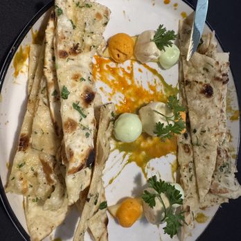 Jalwa Indian Bistro - Home made Naan with three home made butter options - Indian Near Me - Raleigh, North Carolina