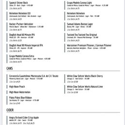 Beer menu 2025 Beer menu 2025