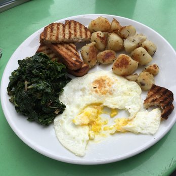 Moss Cafe - Delicious roasted potatoes to accompany the tasty eggs, greens, & GF toast - Cafes Near Me - Bronx, New York