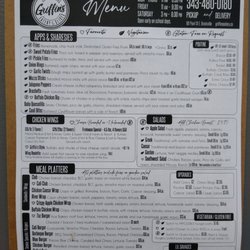 Griffin's Eatery - Menu