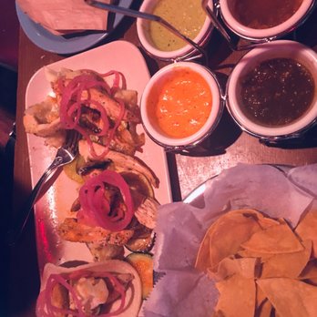 Machete Tequila + Tacos - Chips and Masa Crisps with 4 Salsas - Mexican Near Me - Denver, Colorado Machete Tequila + Tacos - Chips and Masa Crisps with 4 Salsas - Mexican Near Me - Denver, Colorado