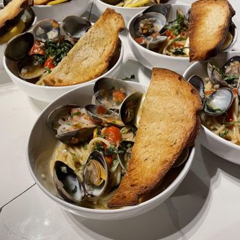 Chef David Schatzle - homemade pasta and sourdough, and clams flown in from Nantucket two days prior! - Personal Chefs Near Me
