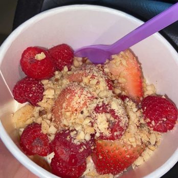 Froyo Earth - Cake batter with strawberries, raspberries, cheesecake and nuts - Ice Cream & Frozen Yogurt Near Me - Spokane, Washington