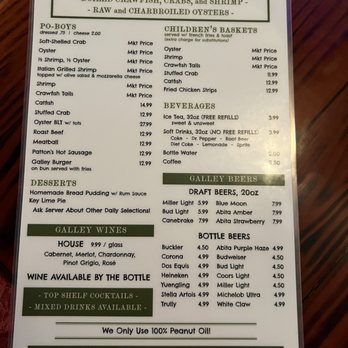 The Galley - Menu - Seafood Near Me - Metairie, Louisiana The Galley - Menu - Seafood Near Me - Metairie, Louisiana