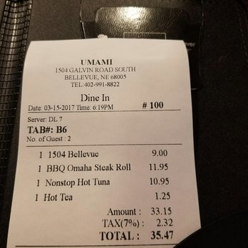 Umami - Very reasonable. - Japanese Near Me - Bellevue, Nebraska Umami - Very reasonable. - Japanese Near Me - Bellevue, Nebraska