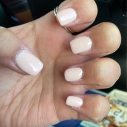 You can see they didn't even clean the edges of skin and the nail polish messed up.  This was taken right after we left there.
