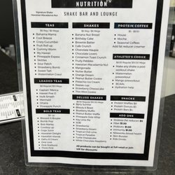 Strong Faith Nutrition - Menu